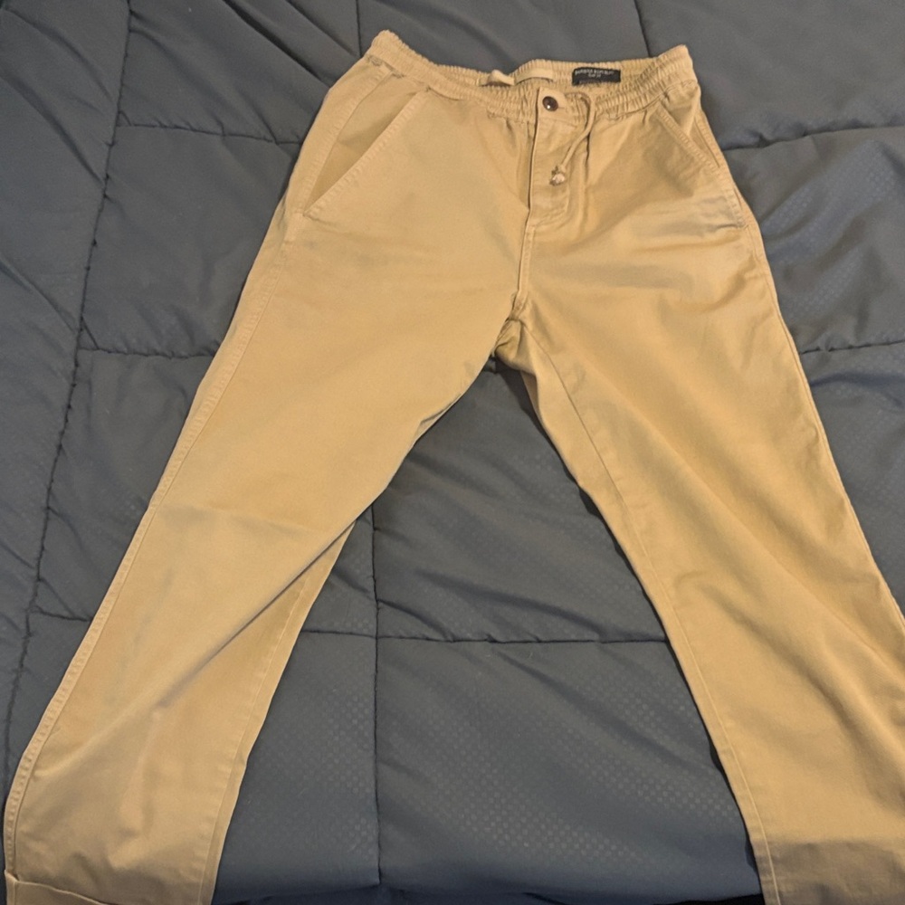 Banana Republic Men's Tan Chinos with Elastic Waist